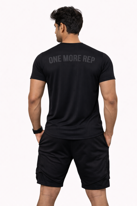 Black Keep Pushing Active Wear