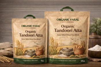 Organic Fasal Organic Tandoori Atta | Stone Milled Organic Wheat Flour | Ideal for Tandoor Roti, Naan & Kulcha | 5 kg / 10 kg