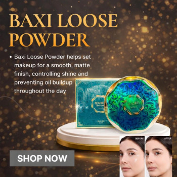 BAXI Ultra-Luxury Loose Powder – Long-Lasting Matte Finish Face Powder
