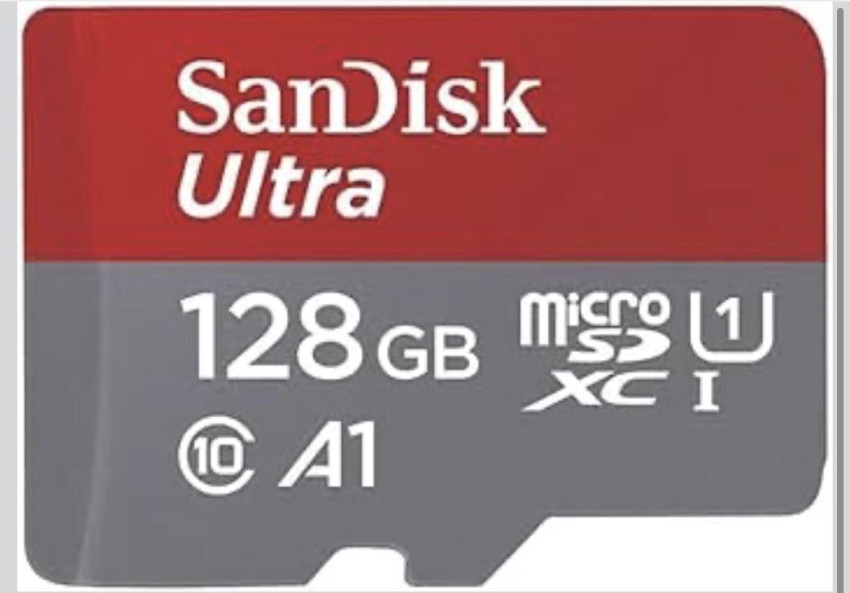SanDisk Ultra 128GB microSDXC UHS-I, 140MB/s R, Memory Card, 10 Y Warranty, for Smartphones