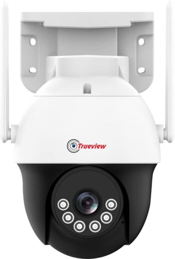 Trueview WiFi 3mp Mini Pan-Tilt Zoom CCTV Camera | Outdoor Indoor Security Camera | Storage on Cloud or SD Card Up to 256 GB | Intruder Alarm | Color Night Vision | Two Way Talk