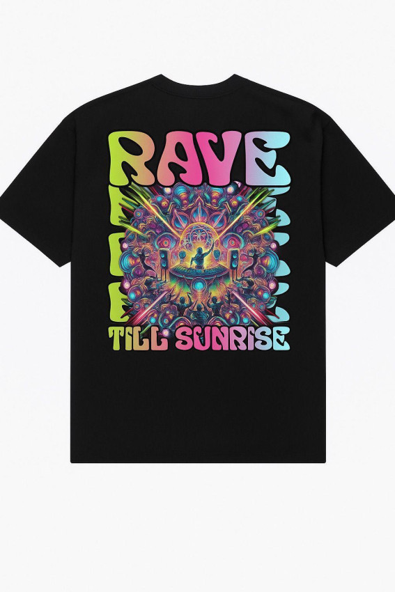 Rave Till Sunrise Men's Oversized T-Shirt