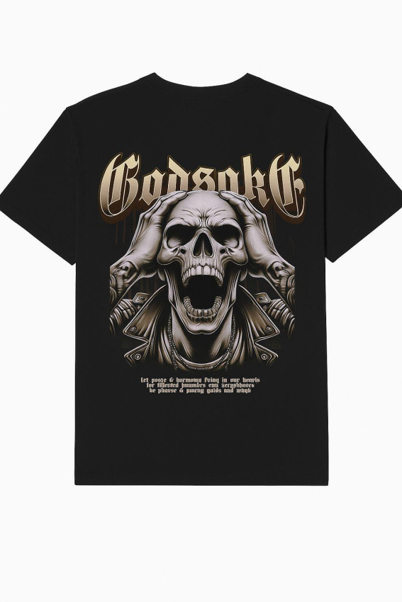 Skull Godsake Men's Oversized Tee
