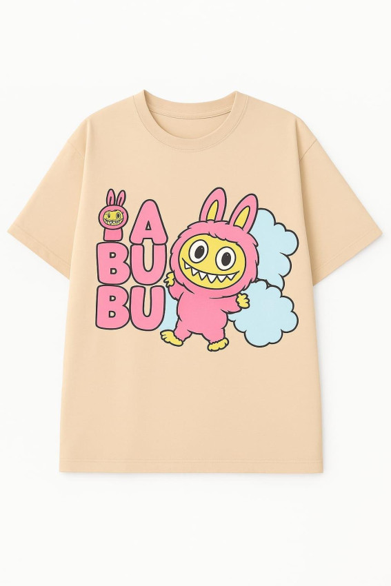 Cute Labubu Girl's Oversized Tee