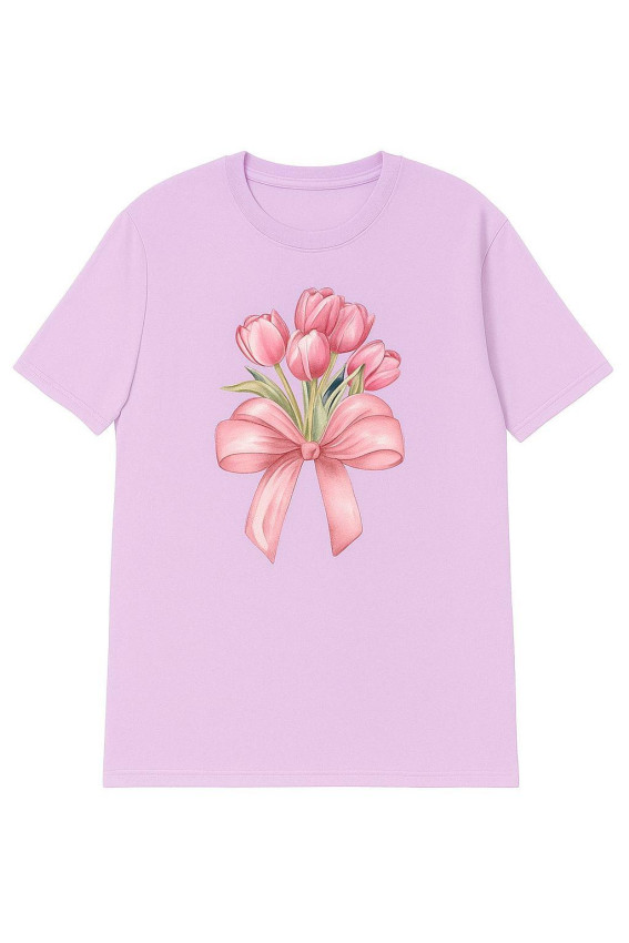 Blush Tulip Girl's Oversized Tee