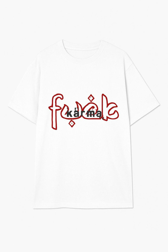 Fuck Karma Oversized Tee