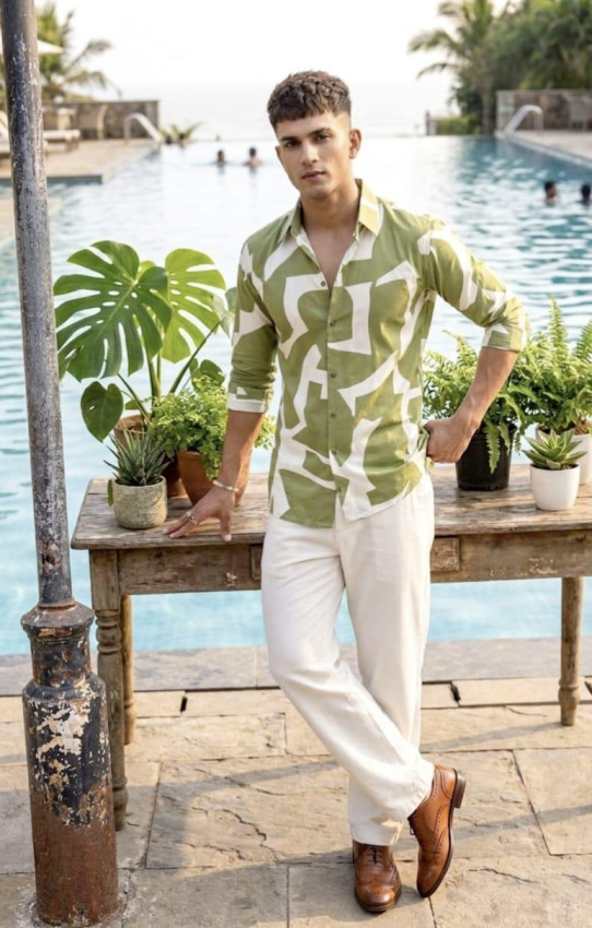 Lime Abstract Shirt