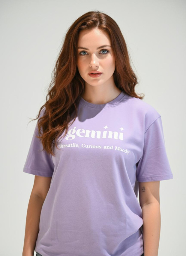 Zodiac gemini women oversized Tees