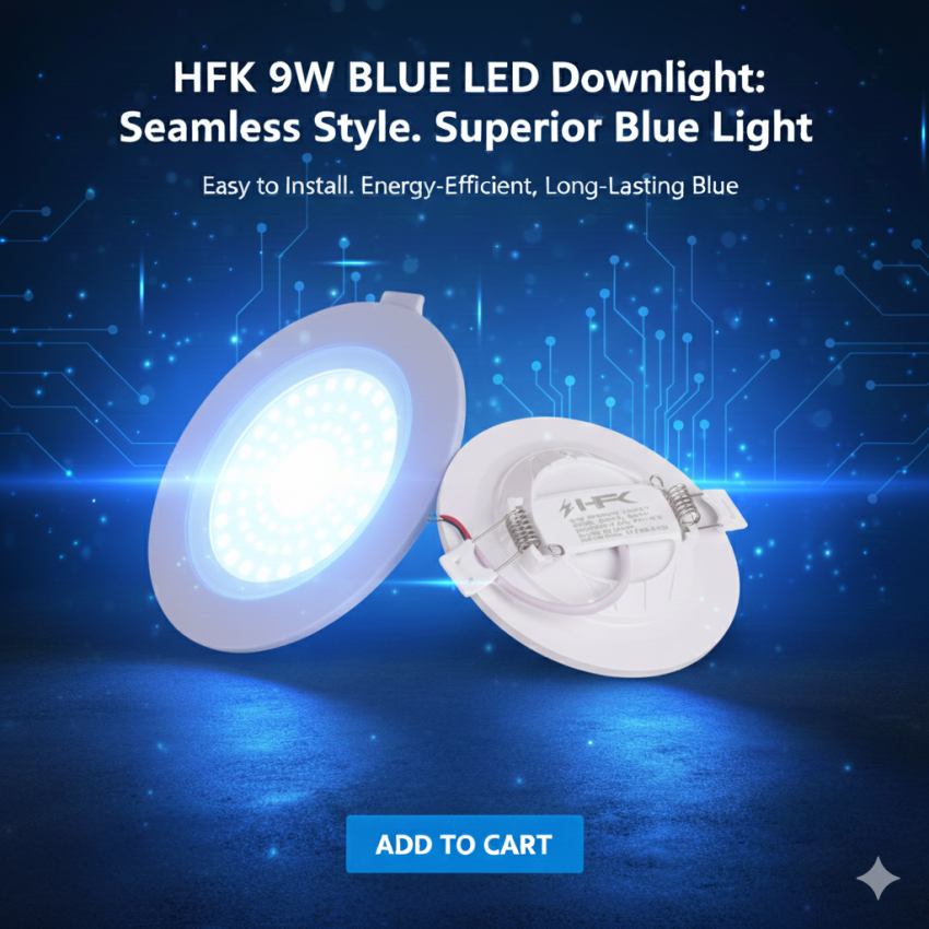 9 Watt Blue Colour Led DownLight 2 Years Warranty
