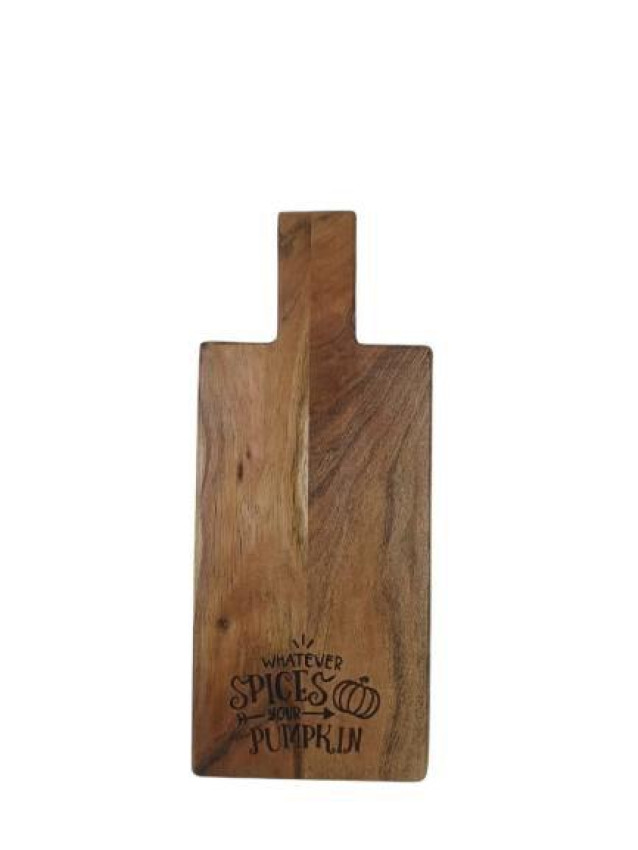 Pumpkin Spice Autumn Wooden Paddle Board – 2-in-1 Prep & Serve