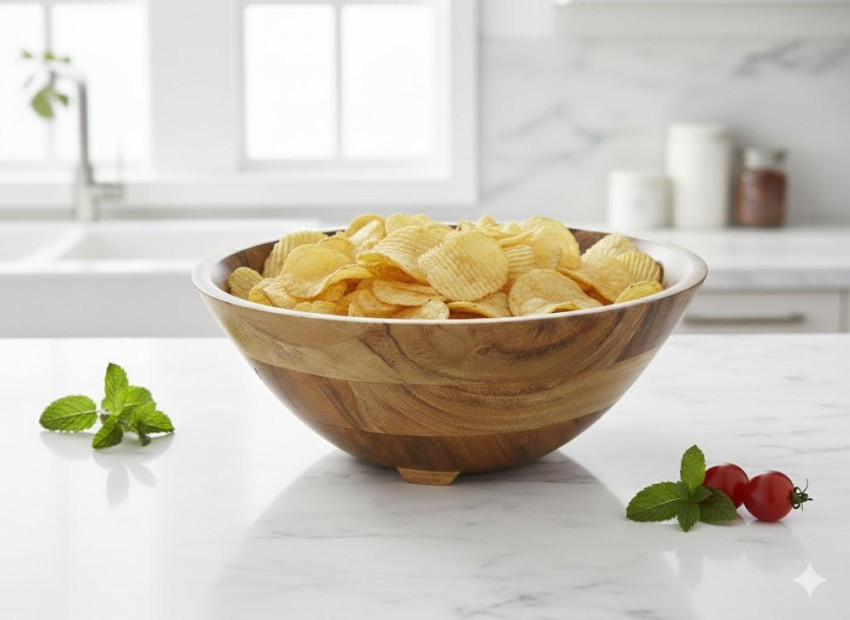 Wooden Bowl- Swirl Pattern