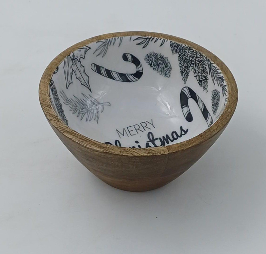 Wooden Christmas Decorative Bowl