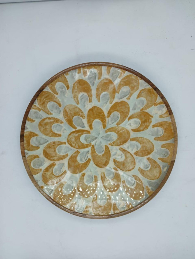 Lazy susan with Enamel print