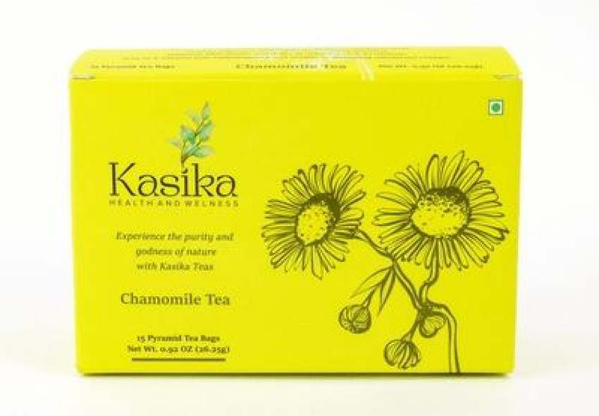 Kasika Dried Chamomile Flower Herbal Tea Pyramid Bags 15 pcs