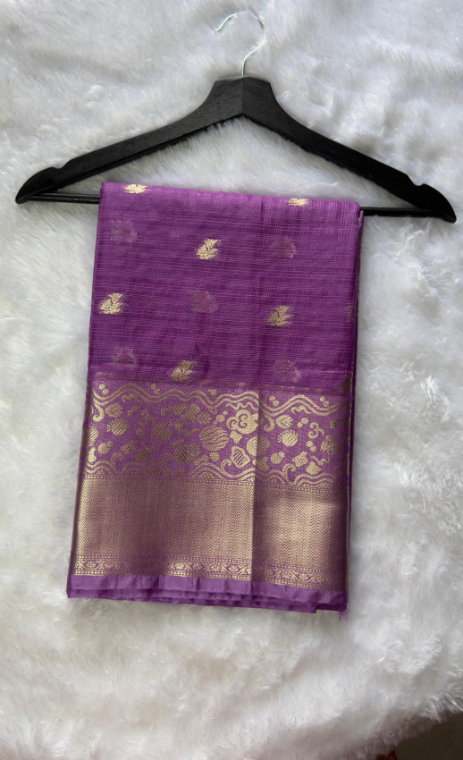 Chinnon Saree - Purple with Gold Zari - Code01