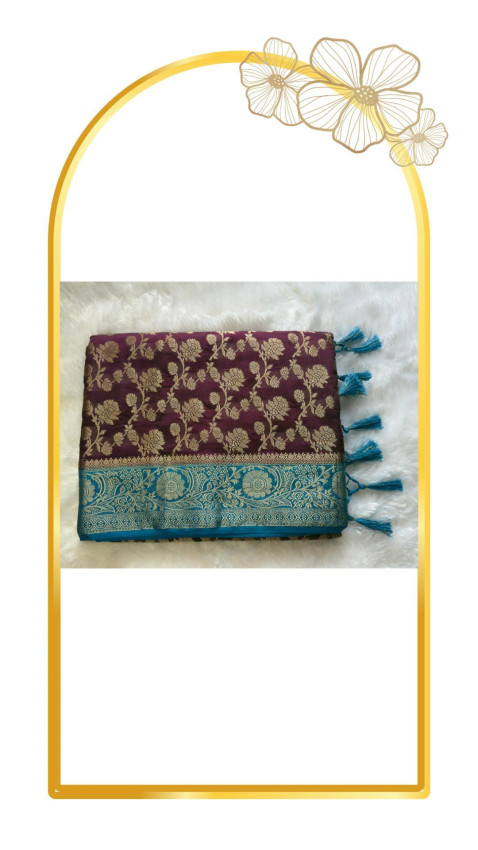 Dark Wine with Blue Border – Code01