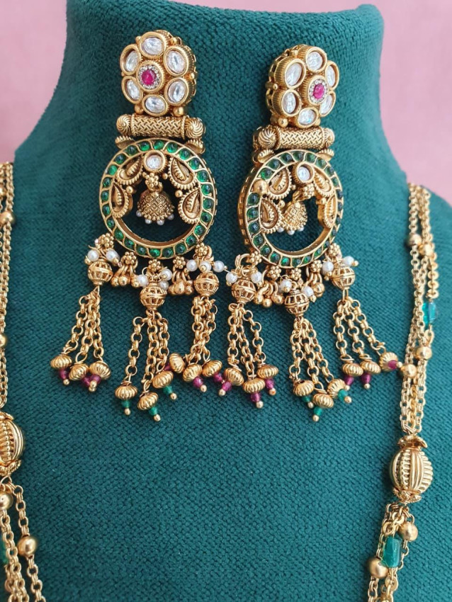 Padma Kemp Temple Chandbali Earrings