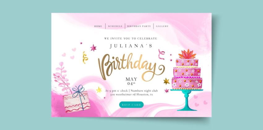 Birthday Invitation Card
