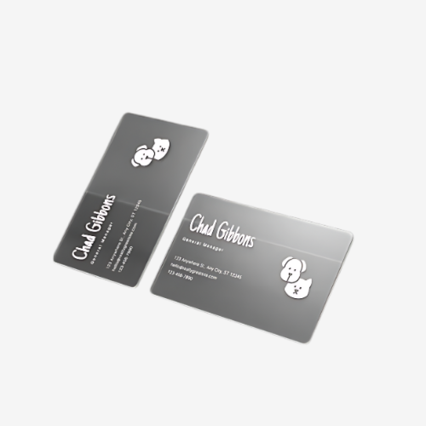 transparent business card product