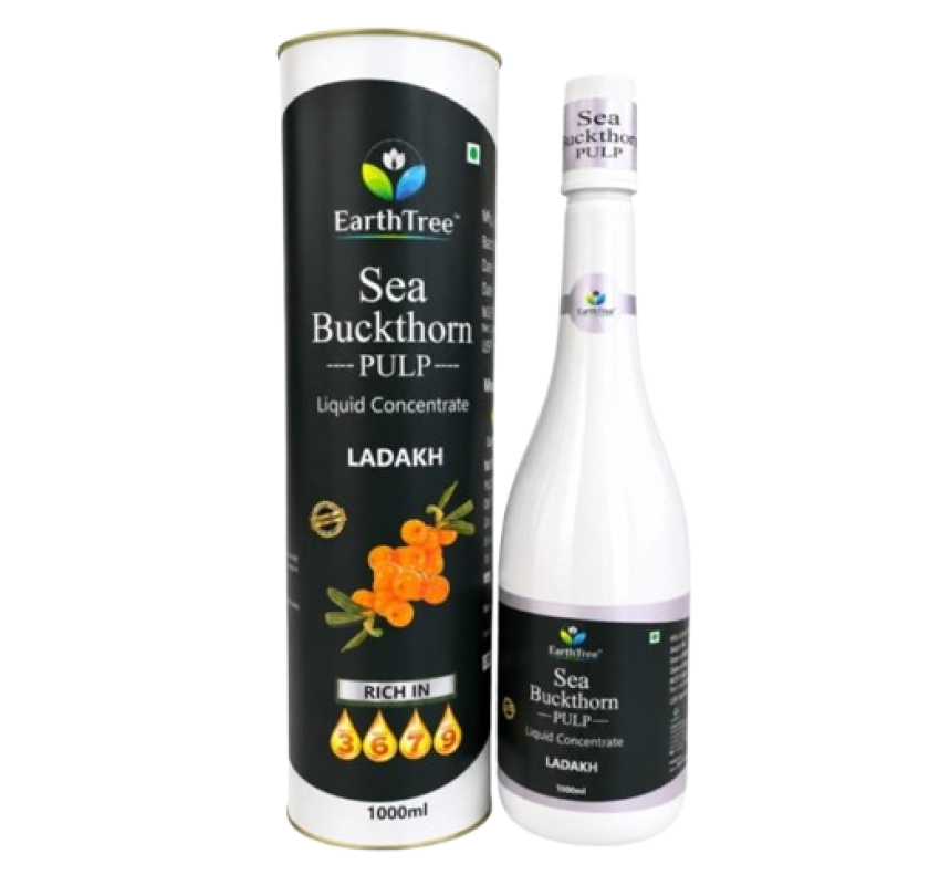 Sea Buckthorn Pulp Juice (1000ml) | Organic Sea Buckthorn Juice | EarthTree