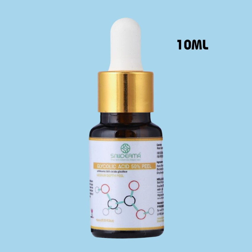 Snijderma Glycolic Acid Peel 50% – Professional AHA Chemical Peel for Deep Exfoliation, Acne Control & Skin Renewal (10ml)