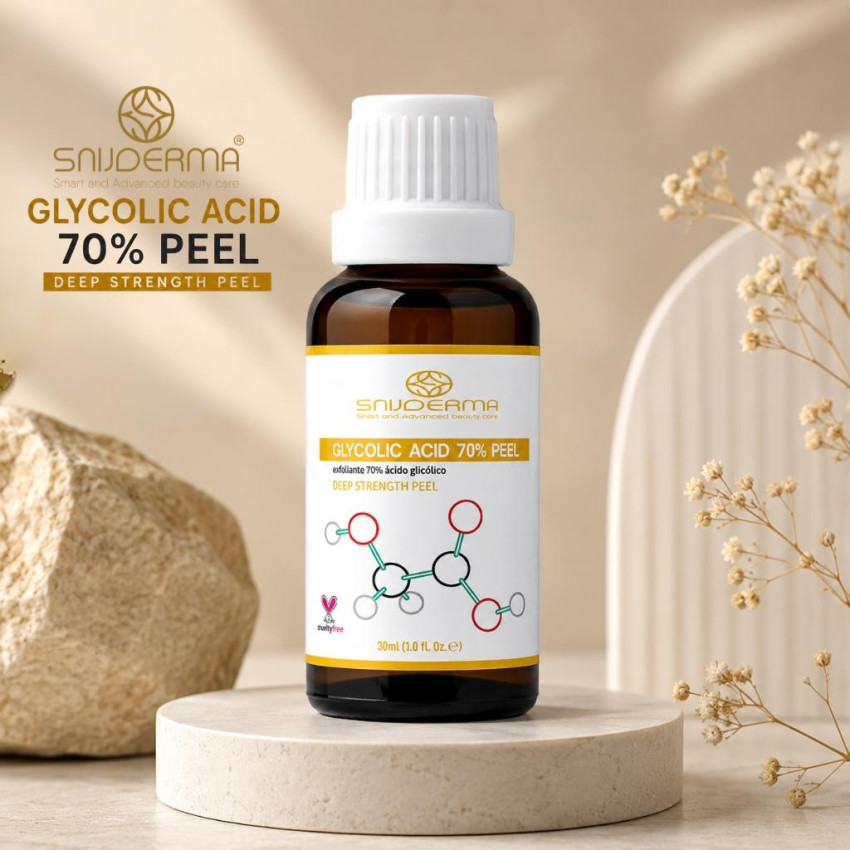 Snijderma Glycolic Acid 70% Peel 30ml | Professional Deep Strength Chemical Peel for Pigmentation, Acne Marks