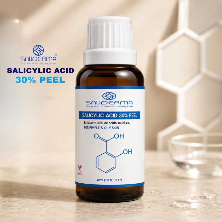 SNIJDERMA Salicylic Acid 30% Peel – Professional Chemical Peel for Acne, Blackheads & Oily Skin Control (30ml)