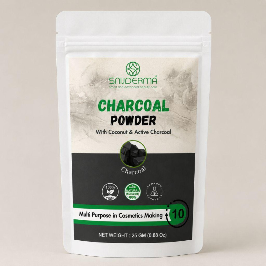 Snijderma Charcoal Powder 25gm | Activated Charcoal Powder for Deep Cleansing, Oil Control & Facial Treatments