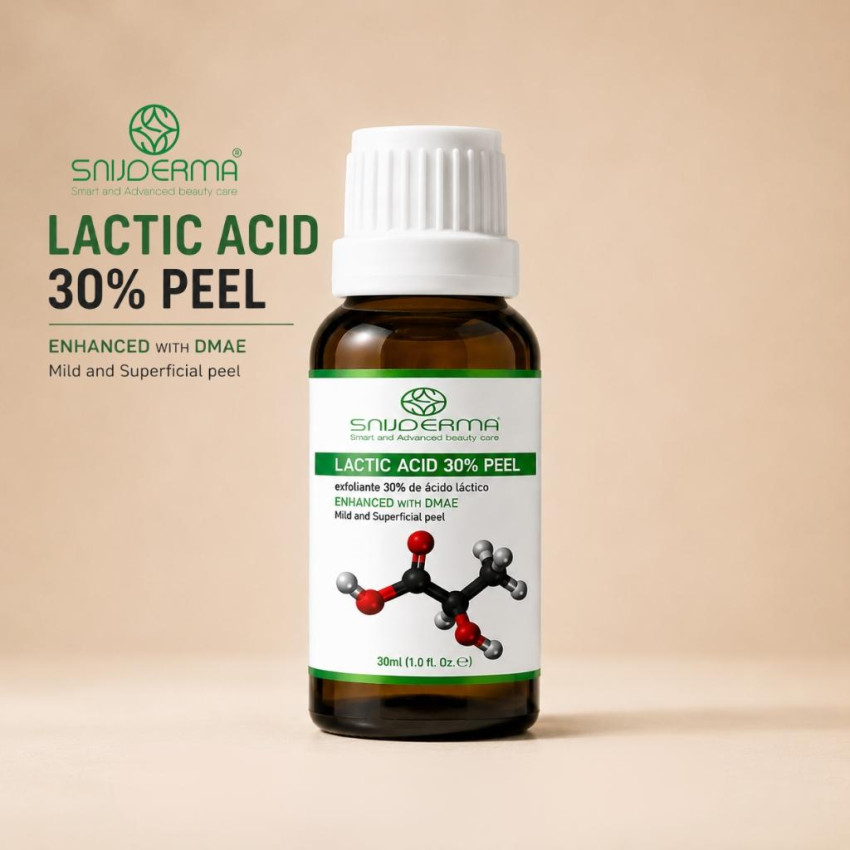 Snijderma Lactic Acid Peel 30% – Gentle AHA Exfoliant for Glowing Skin, Pigmentation & Hydration (30ml)