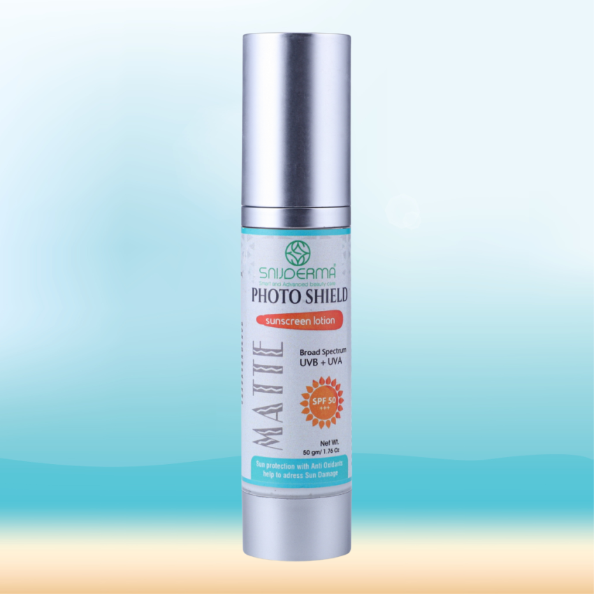 Photoshield Sunscreen Lotion SPF 50 PA+++ | Matte Finish UV Protection | Snijderma®