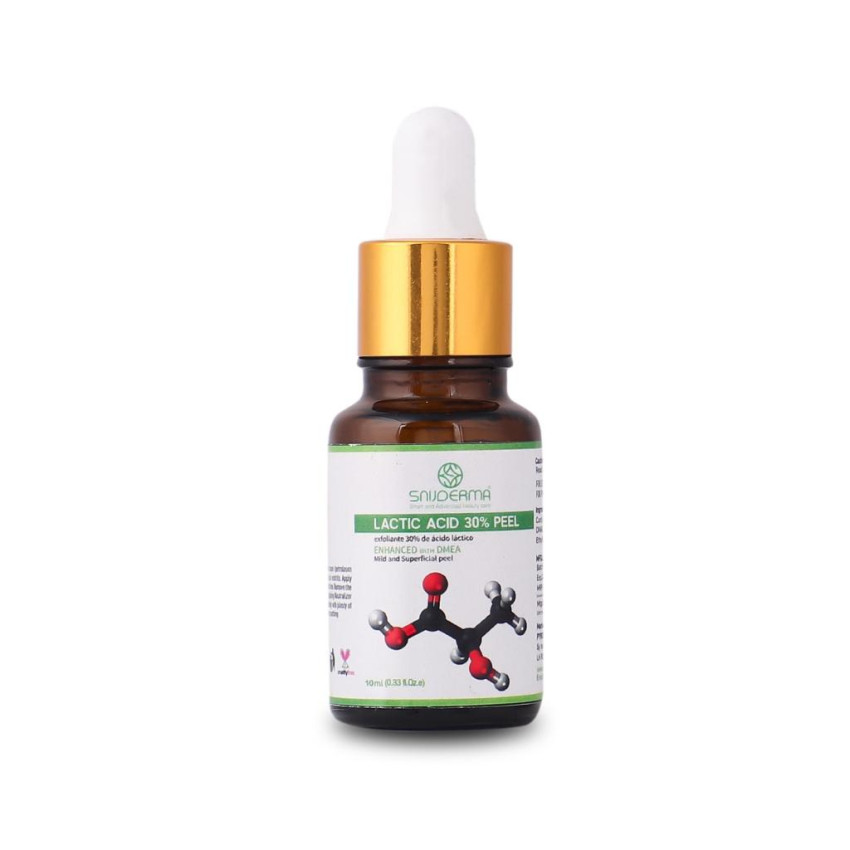 Snijderma Lactic Acid 30% Peel | Professional Mild Chemical Peel for Brightening, Hydration | 10ml
