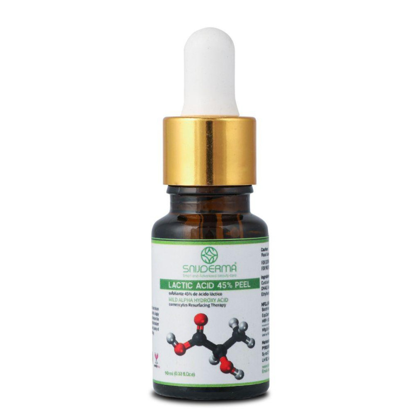 Snijderma Lactic Acid 45% Peel | Professional Alpha Hydroxy Acid Peel for Skin Renewal, Pigmentation | 10ml