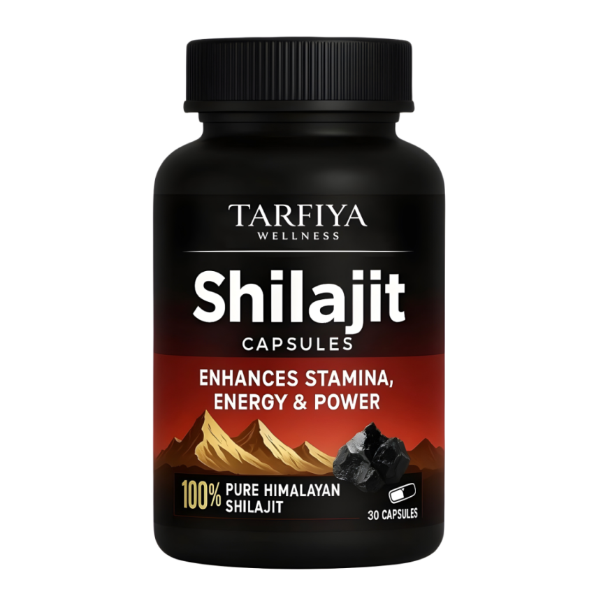 Shilajit Capsules | 100% Pure Himalayan Extract | Enhances Energy, Stamina, Strength & Vitality | 30 Capsules