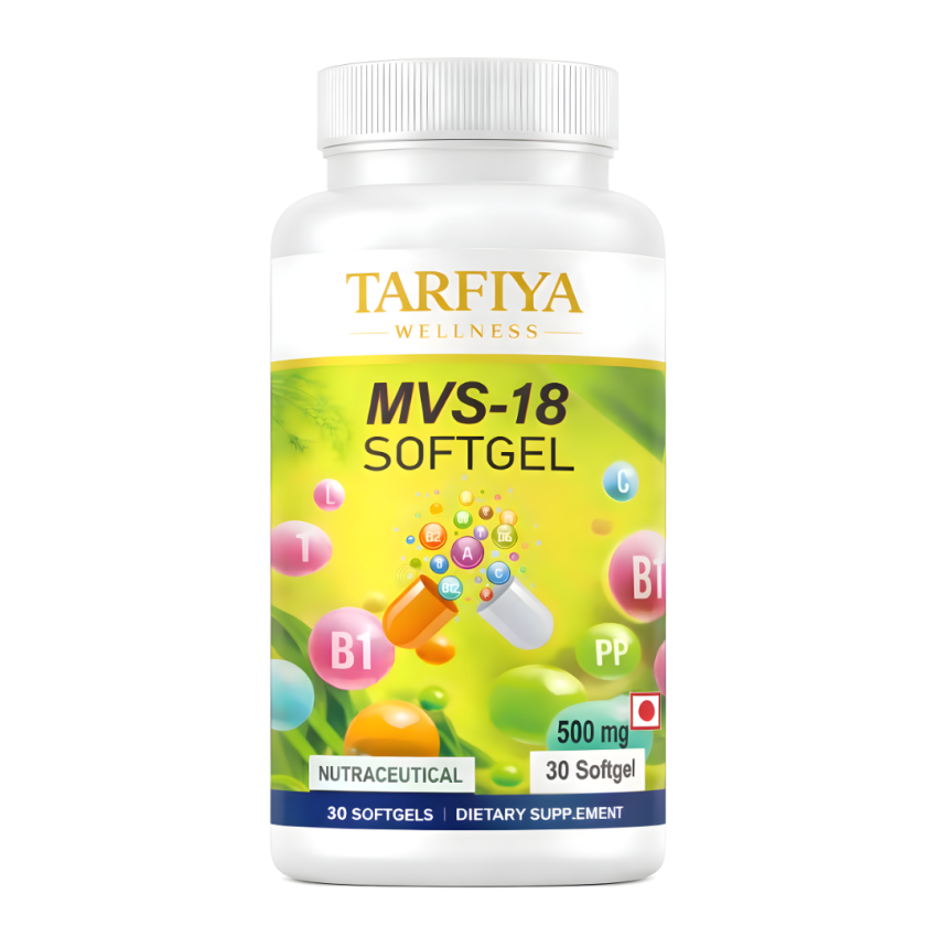 MVS-18 Multivitamin Softgel Capsules | Immunity, Energy & Daily Wellness Support | 30 Softgels