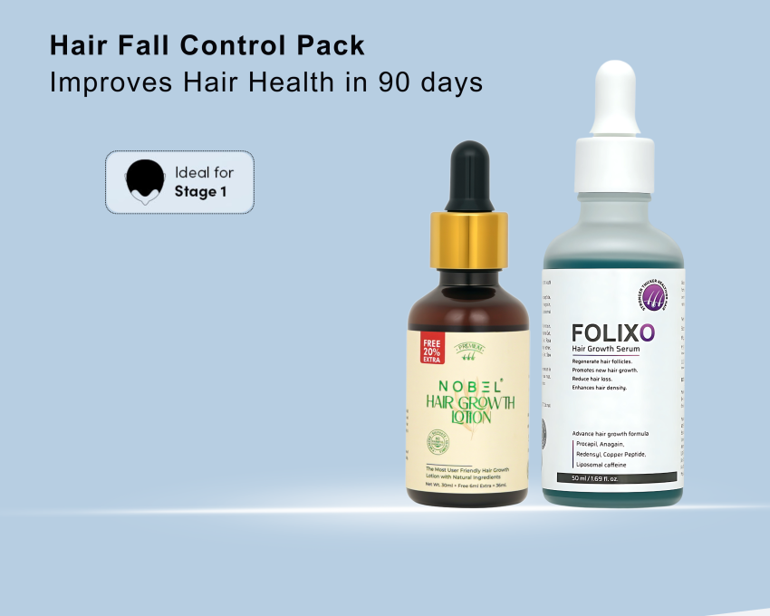 Hair Fall Control Pack(Folixo Serum & Nobel Hair Growth Lotion)