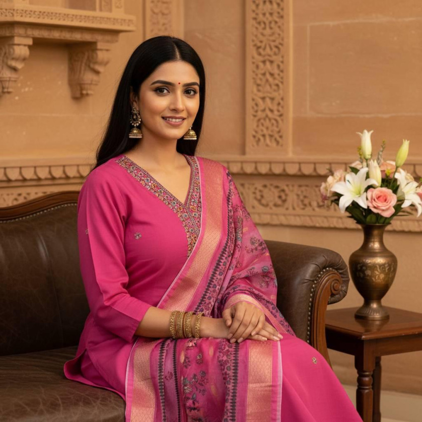 Vichitra Silk 3-Piece Set