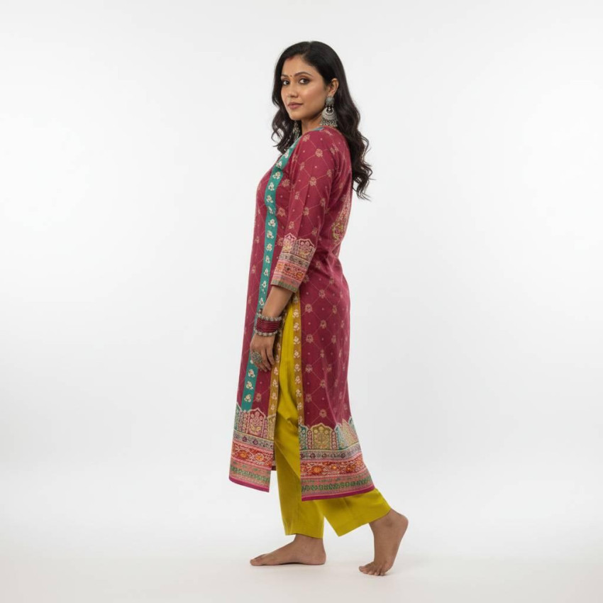 Mirror Roman Pant Set With Zarii Duppta