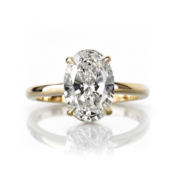 Oval Solitaire Diamond Ring